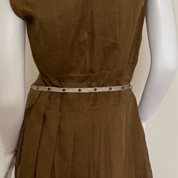 NWT STRENESSE GABRIELE STREHLE COLLECTION PLEATED SAFARI SHIRT BELTED DRESS 6 - Picture 6 of 6
